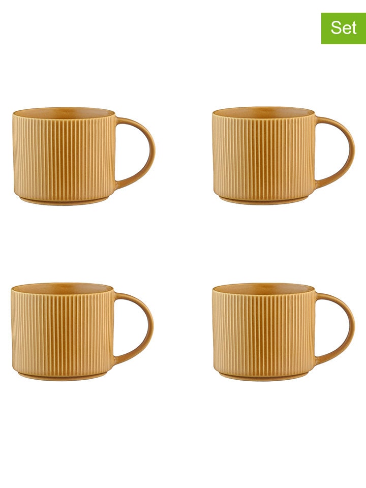 Björn Kubki (4 szt.) "Scandi" w kolorze musztardowym - 500 ml rozmiar: onesize