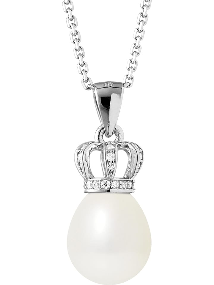 Pearline Srebrny naszyjnik z zawieszką - dł. 42 cm rozmiar: onesize