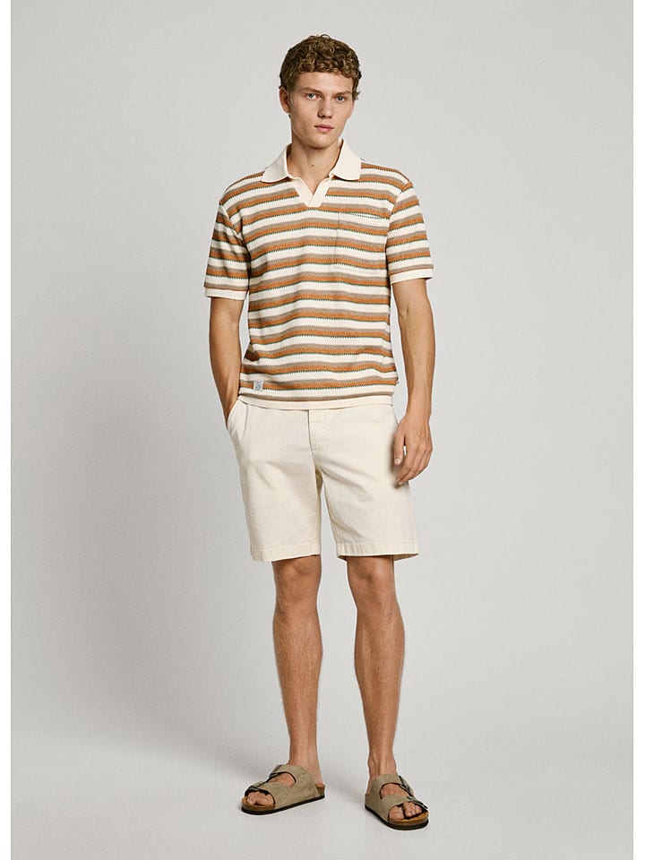 Pepe Jeans Szorty w kolorze kremowym rozmiar: W30