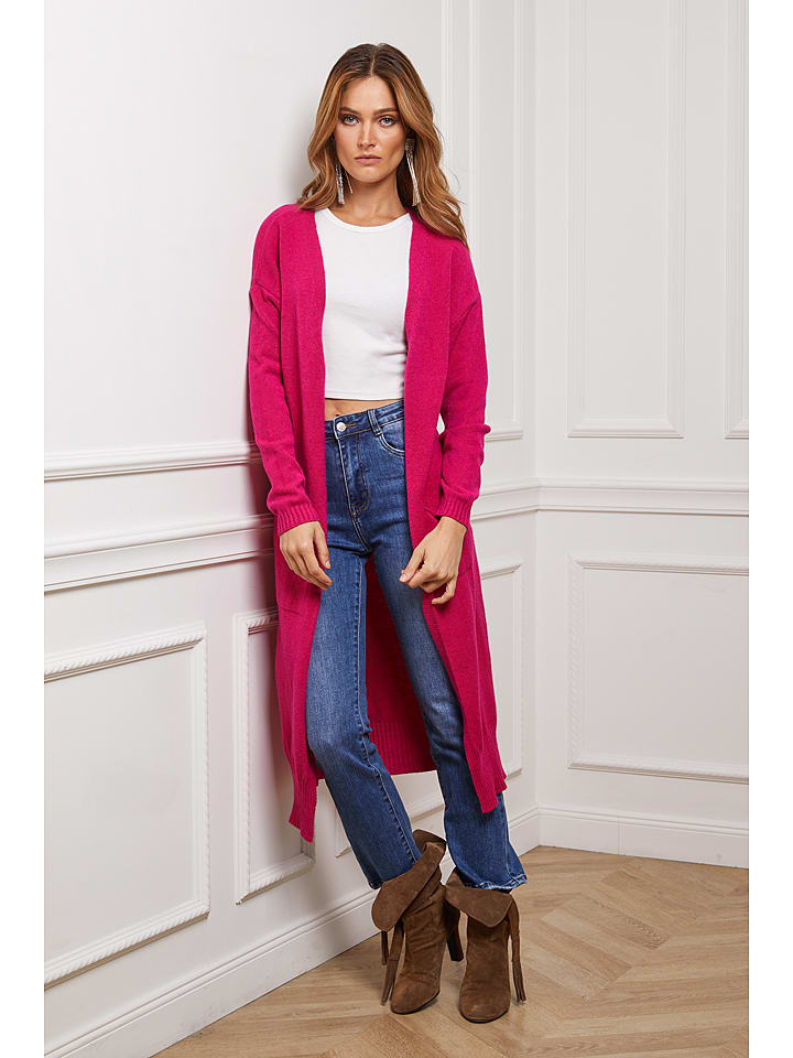 Joséfine Kardigan "Irissa" w kolorze różowym rozmiar: S