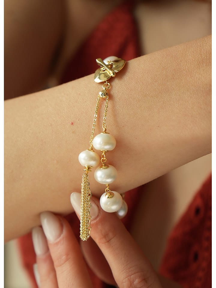 L'Atelier de Gaia Pozłacana bransoletka z perłami rozmiar: onesize