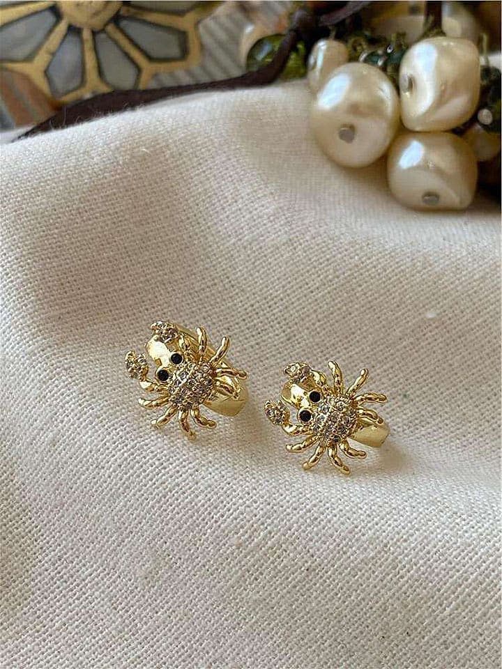 Luseera Pozłacane kolczyki-wkrętki z cyrkoniami rozmiar: onesize