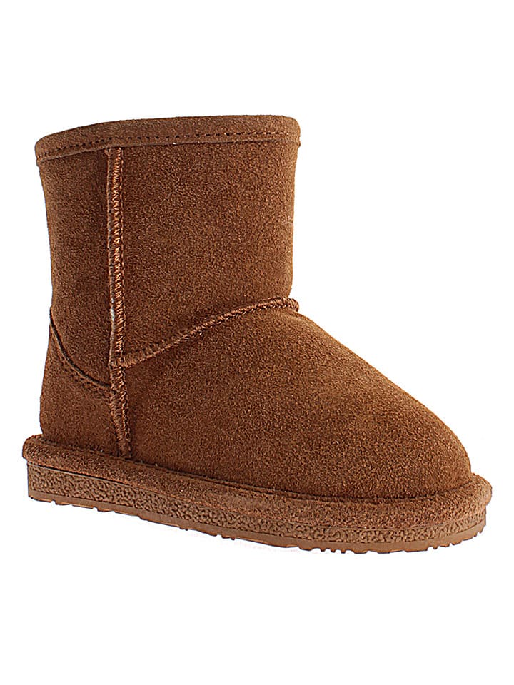 Gooce Skórzane botki zimowe "Ethel Toddler" w kolorze jasnobrązowym rozmiar: 25