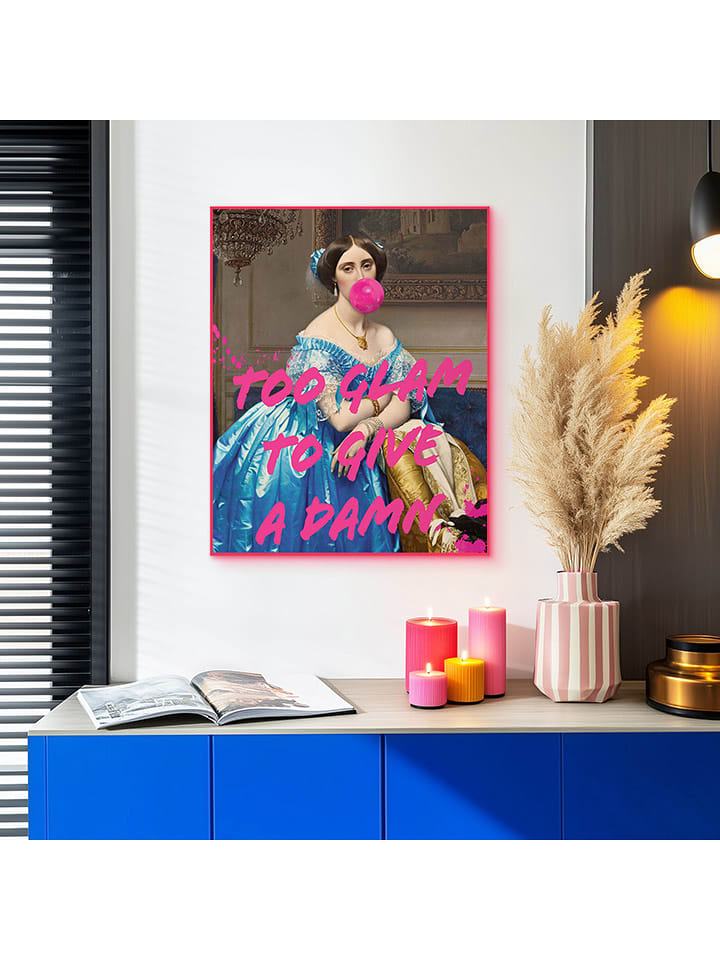 Orangewallz Druk artystyczny "Too Glam" w ramce rozmiar: 40x50 cm