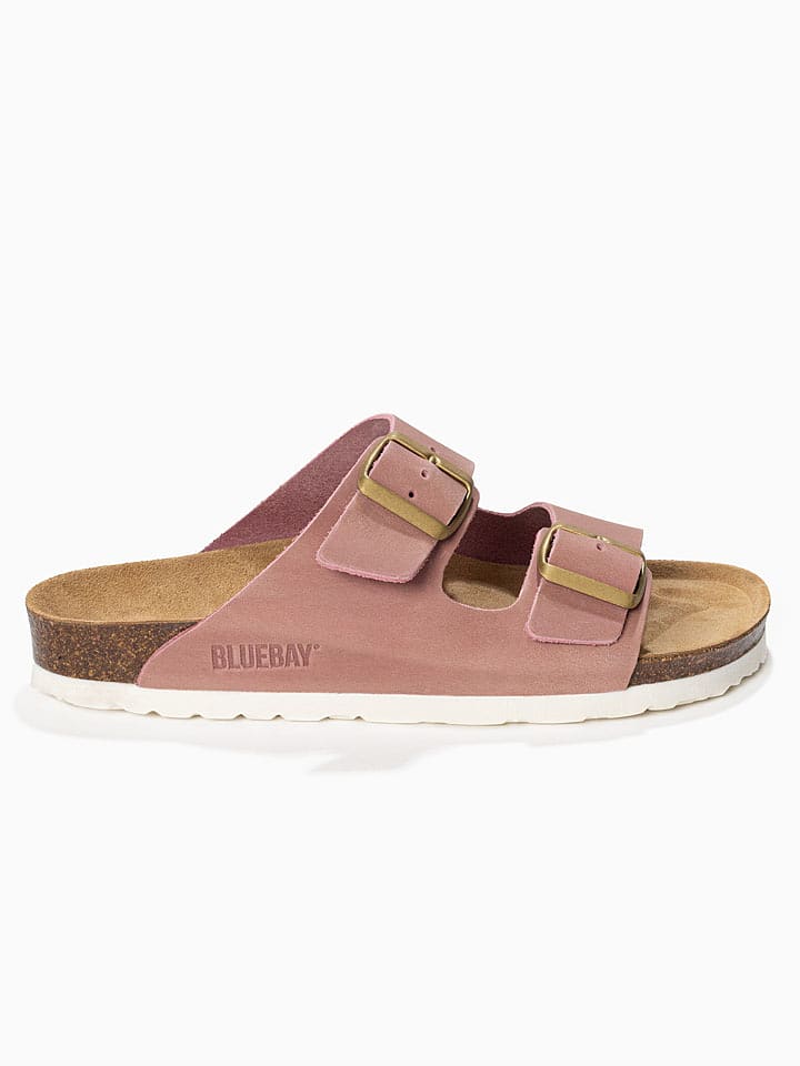 Bluebay Skórzane klapki "Aristote" w kolorze szaroróżowym rozmiar: 36