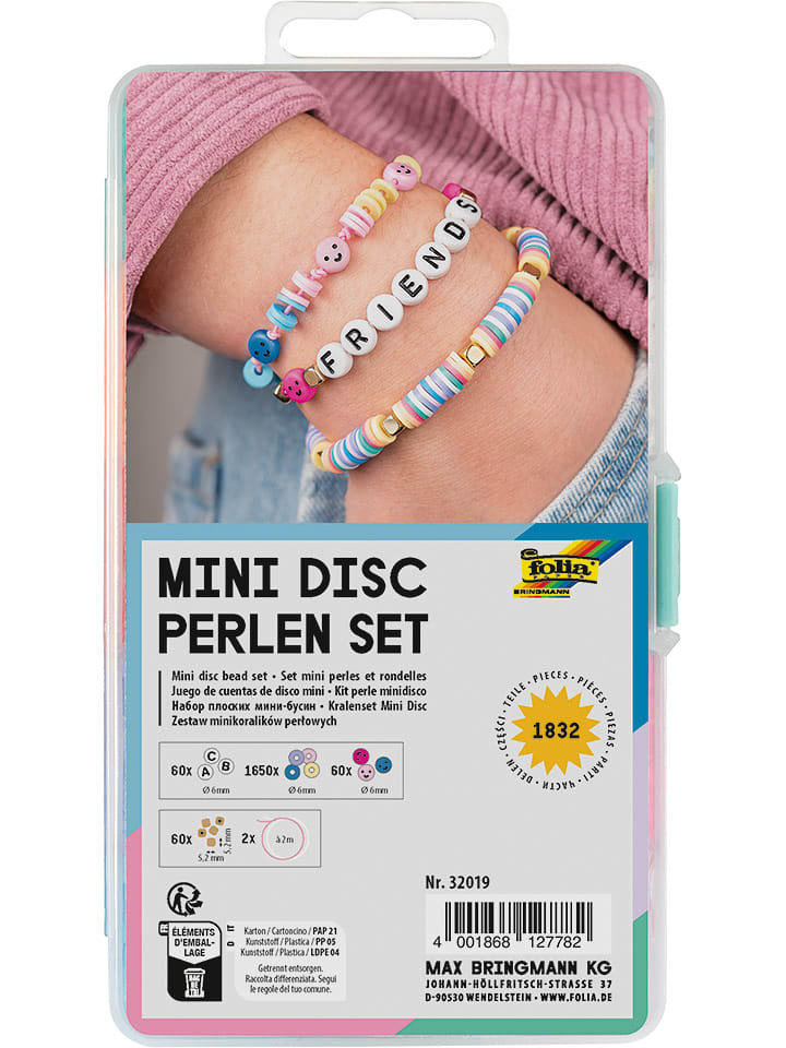 folia PAPER Zestaw koralików "Mini Disc" w różnych kolorach rozmiar: onesize