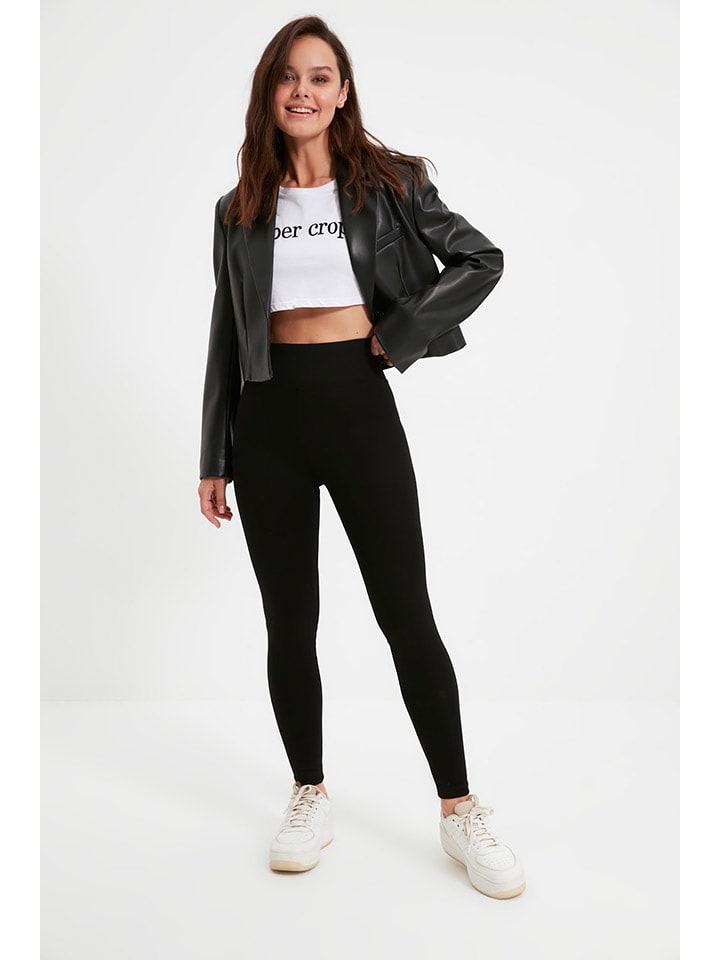 trendyol Legginsy w kolorze czarnym rozmiar: S