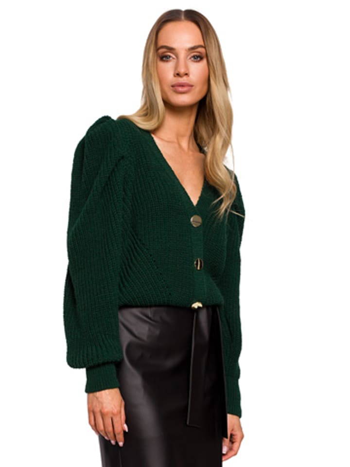 made of emotion Kardigan w kolorze ciemnozielonym rozmiar: L/XL