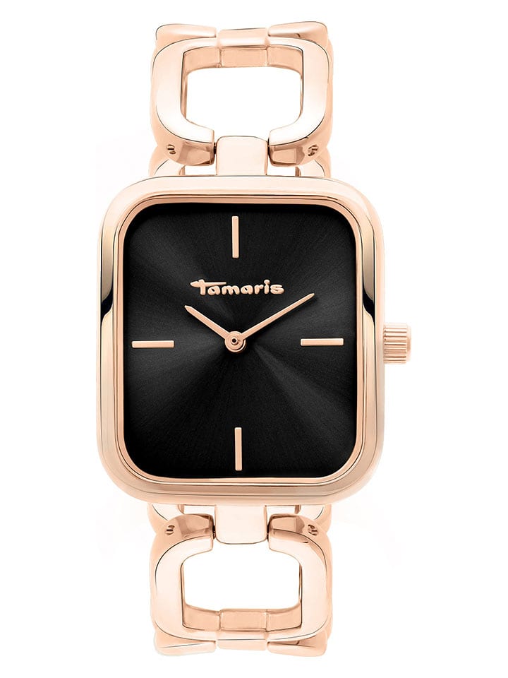 Tamaris Zegarek kwarcowy w kolorze różowozłoto-czarnym rozmiar: onesize