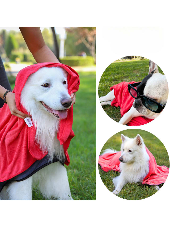 Paws&Whiskers Ręcznik w kolorze czerwonym dla psa rozmiar: 80x120 cm