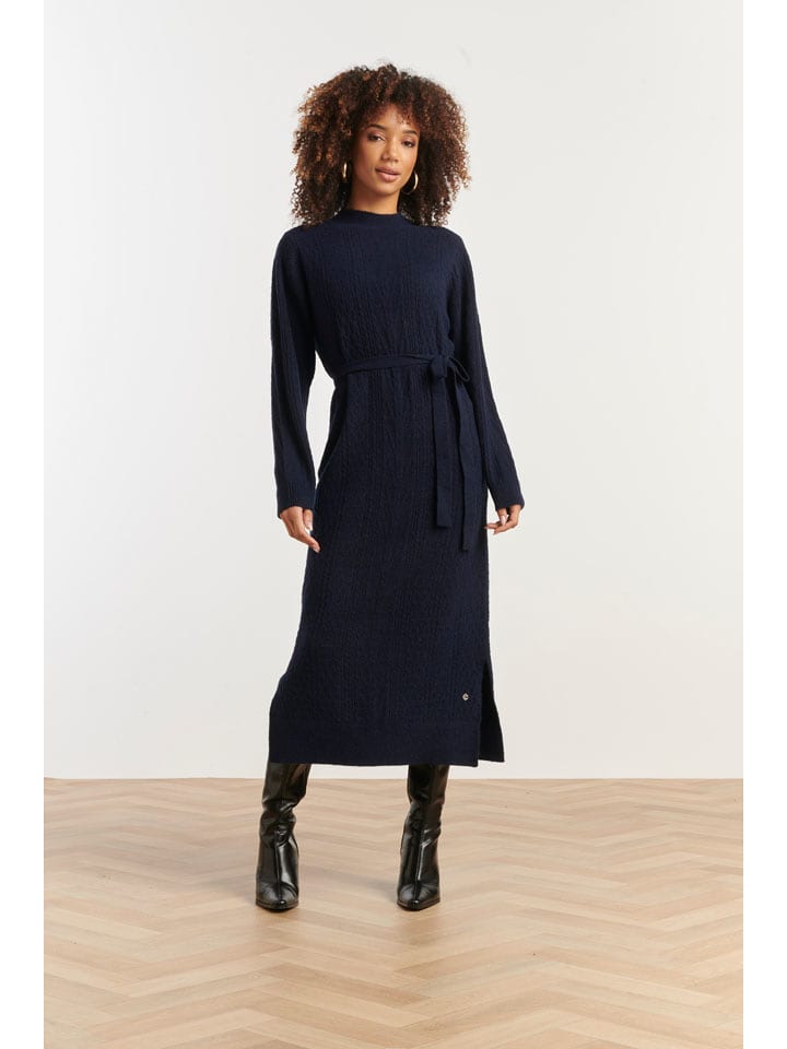 Smashed Lemon Sukienka dzianinowa w kolorze granatowym rozmiar: XL