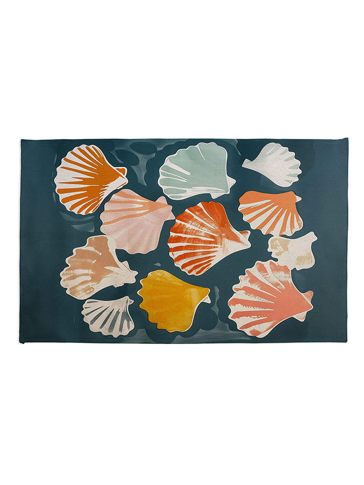 Madre Selva Dywan "Isla" w kolorze granatowym ze wzorem - 90 x 140 cm rozmiar: onesize