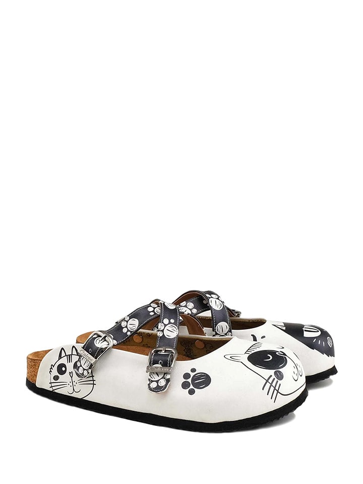 Calceo Chodaki w kolorze biało-czarnym rozmiar: 40