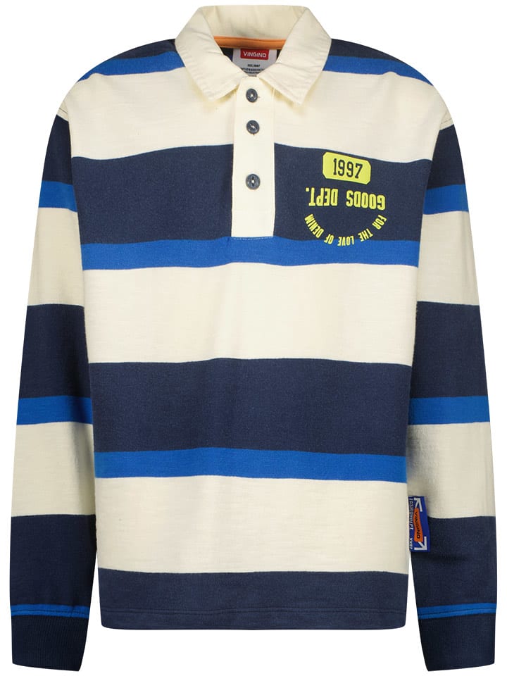 Vingino Koszulka polo w kolorze granatowo-kremowym rozmiar: 164