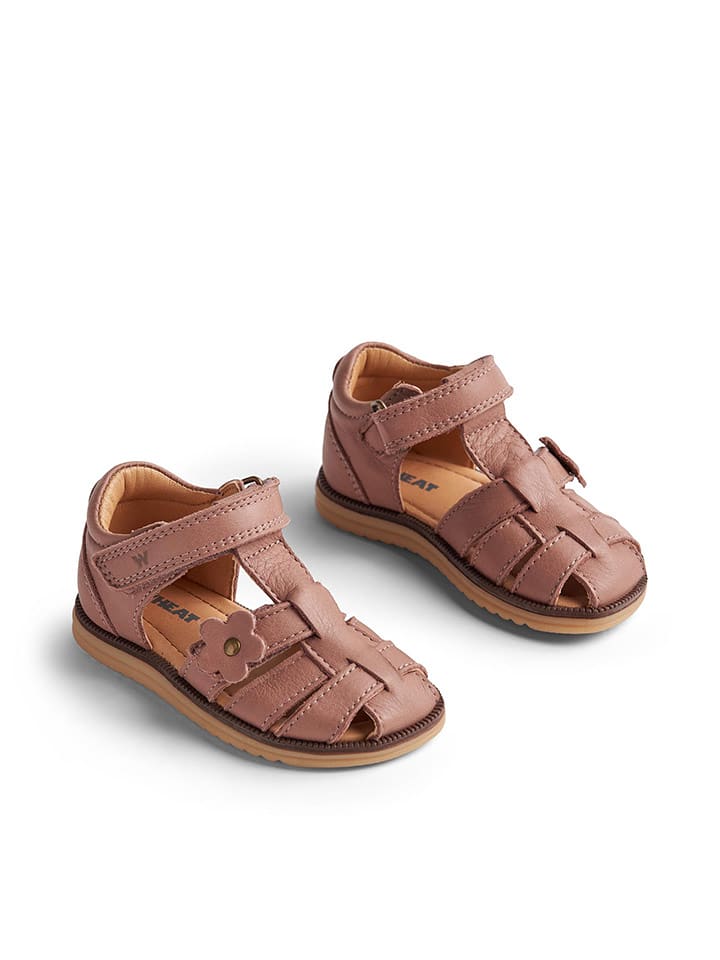 Wheat Skórzane półsandały "Sky" w kolorze jasnoróżowym rozmiar: 22