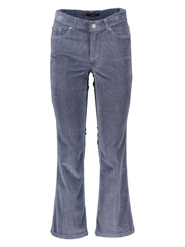 Oui Spodnie sztruksowe w kolorze granatowym rozmiar: 40