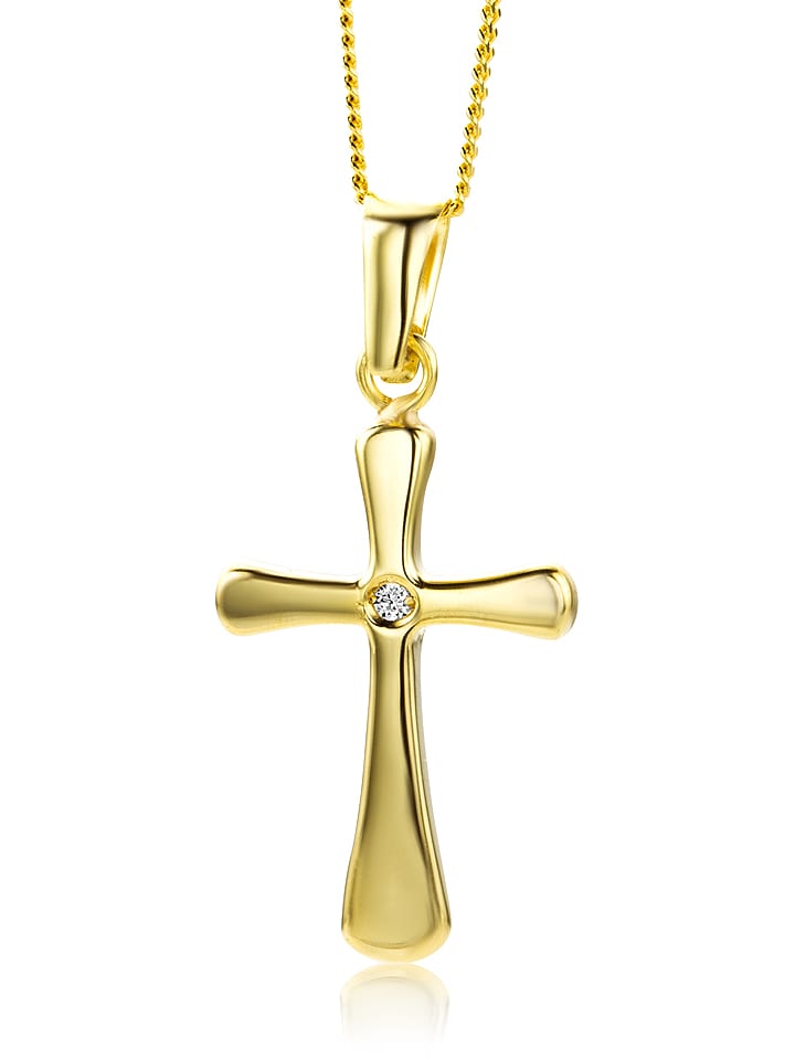 Diamant Exquis Złoty naszyjnik z zawieszką - dł. 45 cm rozmiar: onesize