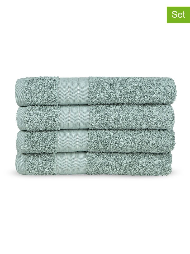 Good Morning Ręczniki (4 szt.) w kolorze miętowym do rąk rozmiar: 50x100 cm