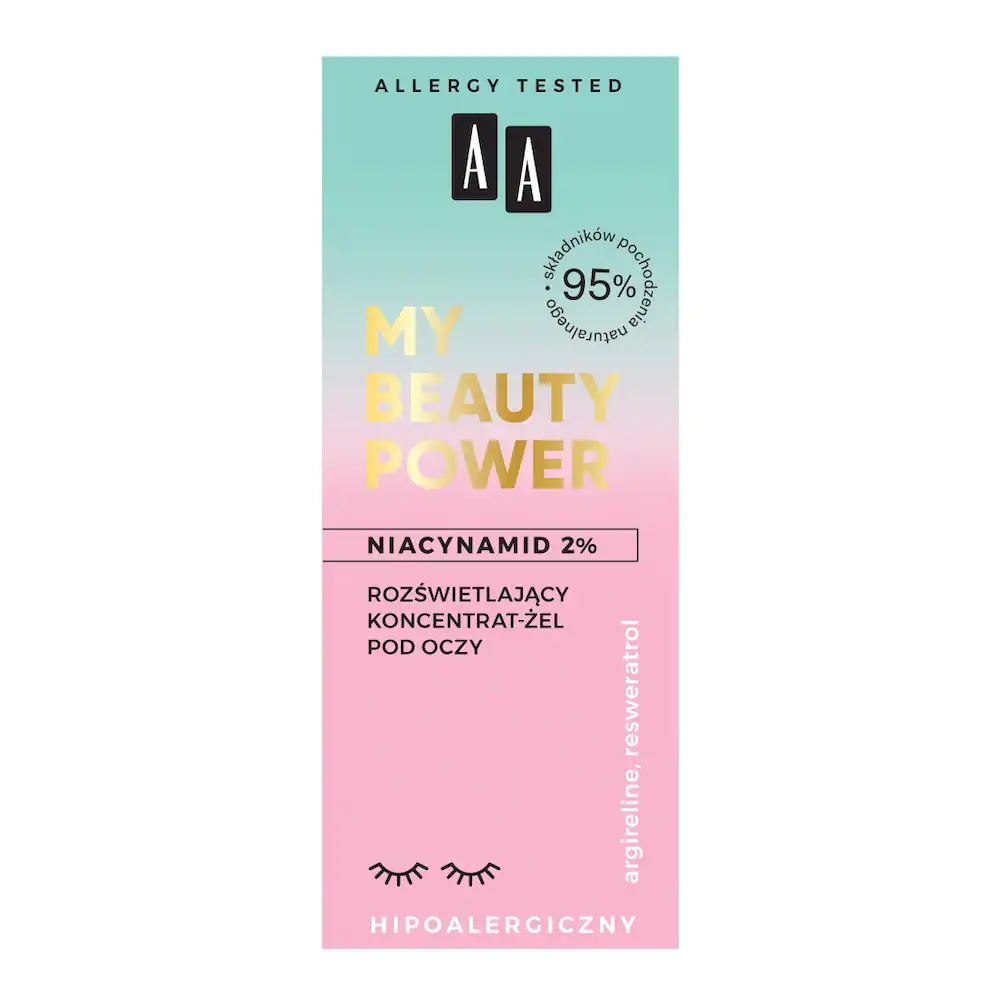 AA AA My Beauty Power Niacynamid 2% rozświetlający koncentrat-żel pod oczy 15.0 ml
