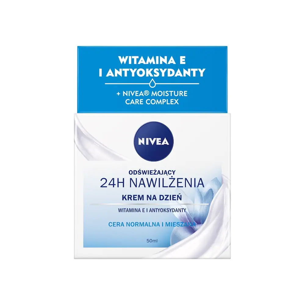 Nivea Nivea 24H NAWILŻENIA odświeżający krem na dzień cera normalna i mieszana 50.0 ml