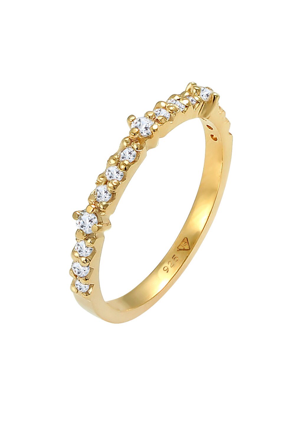 Elli PREMIUM Elli PREMIUM Elli PREMIUM Pierścień Damski zaręczynowy Memoire Eternity symbol miłości z topazem srebro 925 Sterling Silver ring 1.0 pie