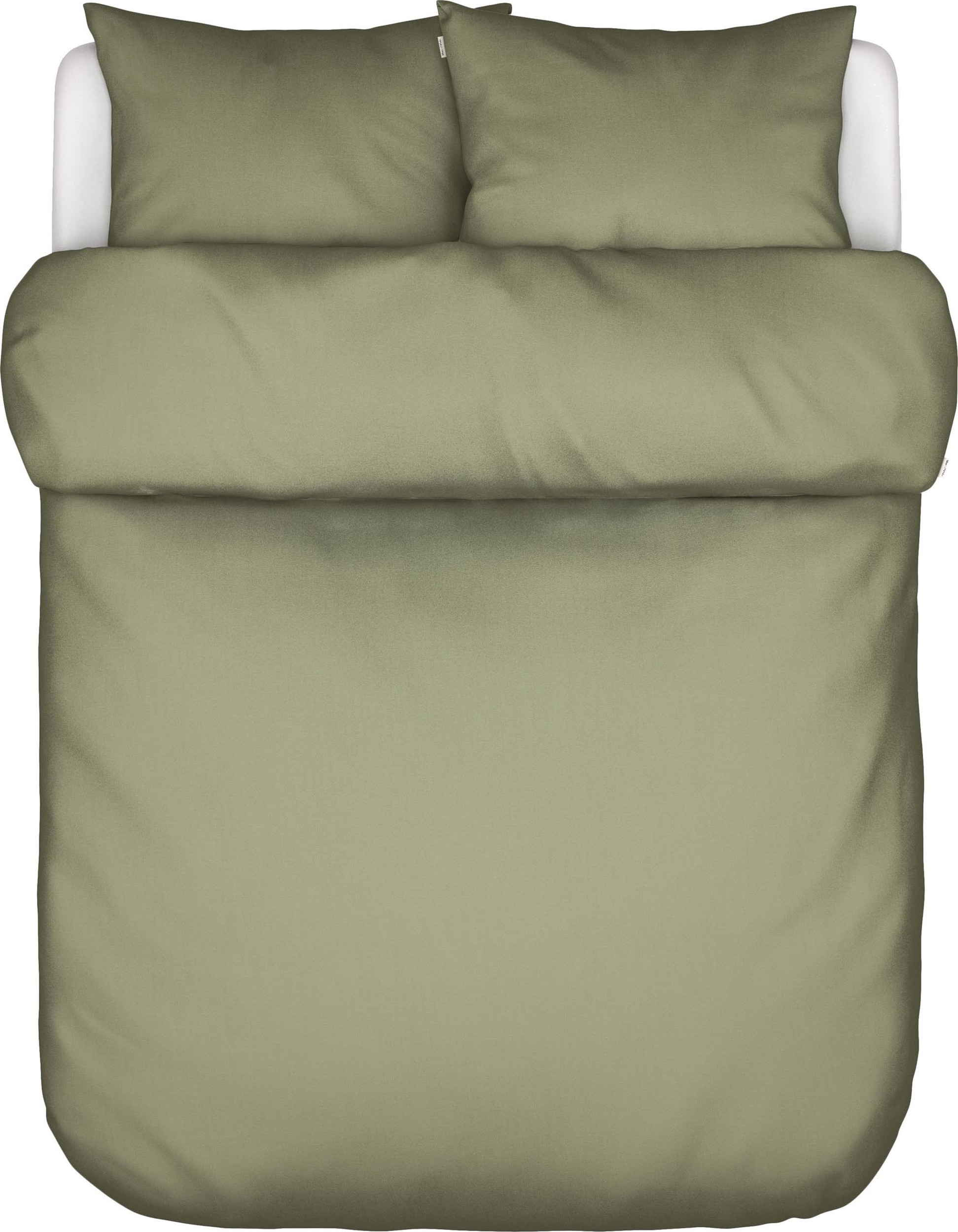 Pościel Tove 240 x 220 cm zielony mech z 2 poszewkami na poduszki 60 x 70 cm zapięcie flap