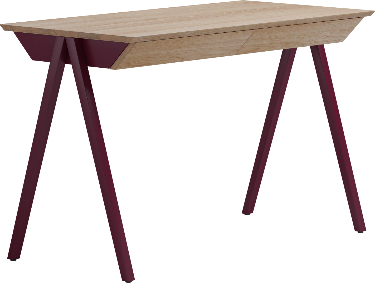 Biurko Vogel duże burgundowe nogi
