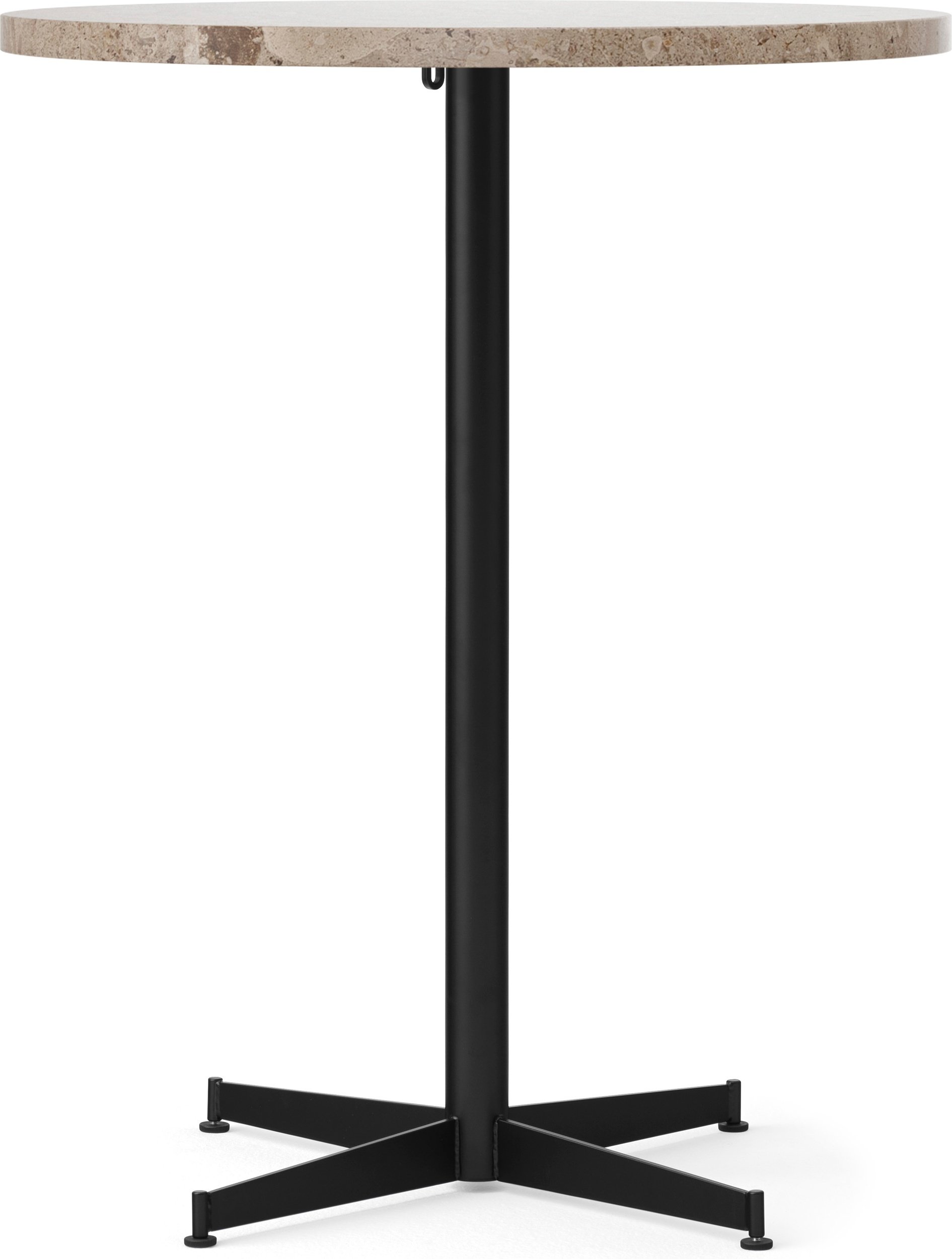 Stół barowy z czarną podstawą Nook Star Base Kunis Breccia niski 80 cm