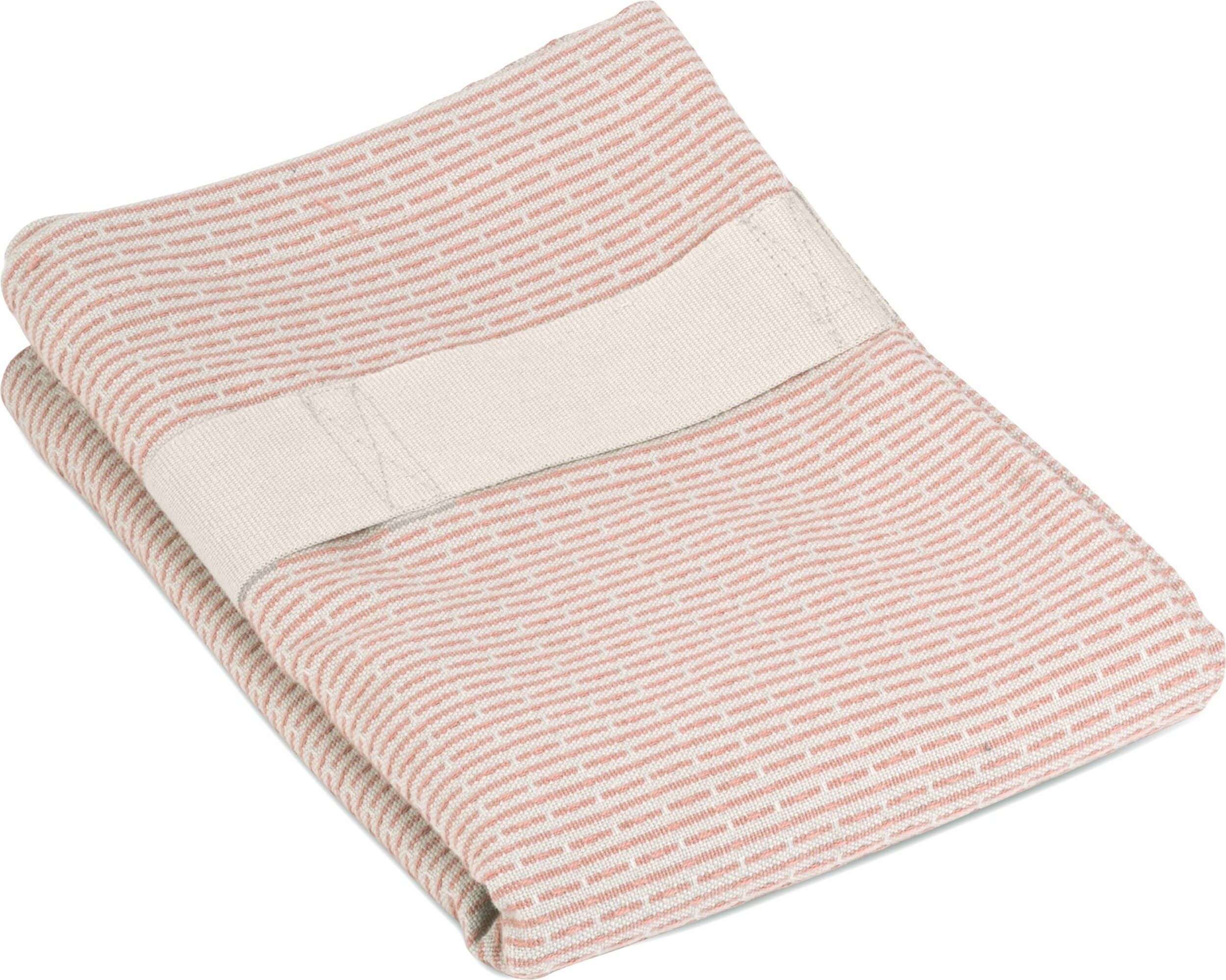 Ręcznik do włosów The Organic Company 40 x 120 cm biało-różowy