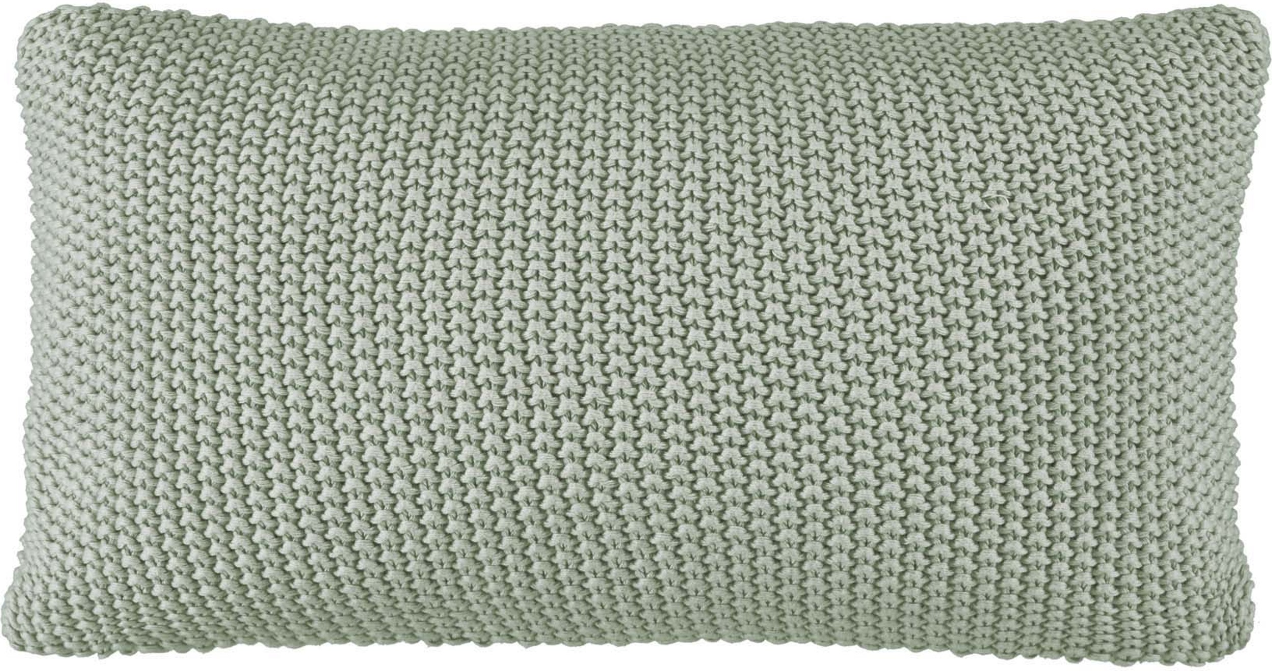 Poduszka Nordic Knit 30 x 60 cm pastelowa zieleń z bawełny organicznej