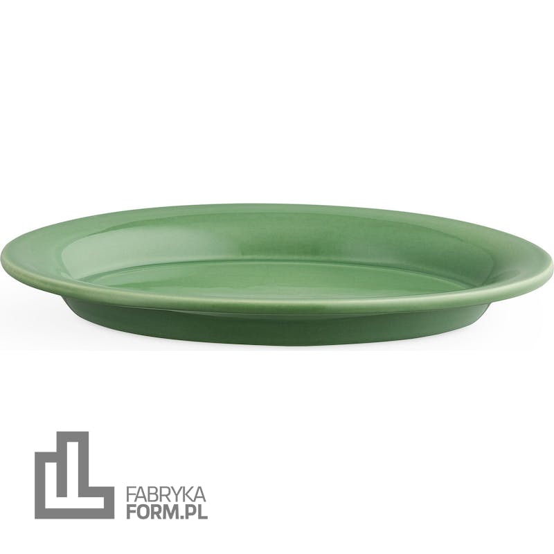 Talerz śniadaniowy Ursula owalny 22 cm zielony