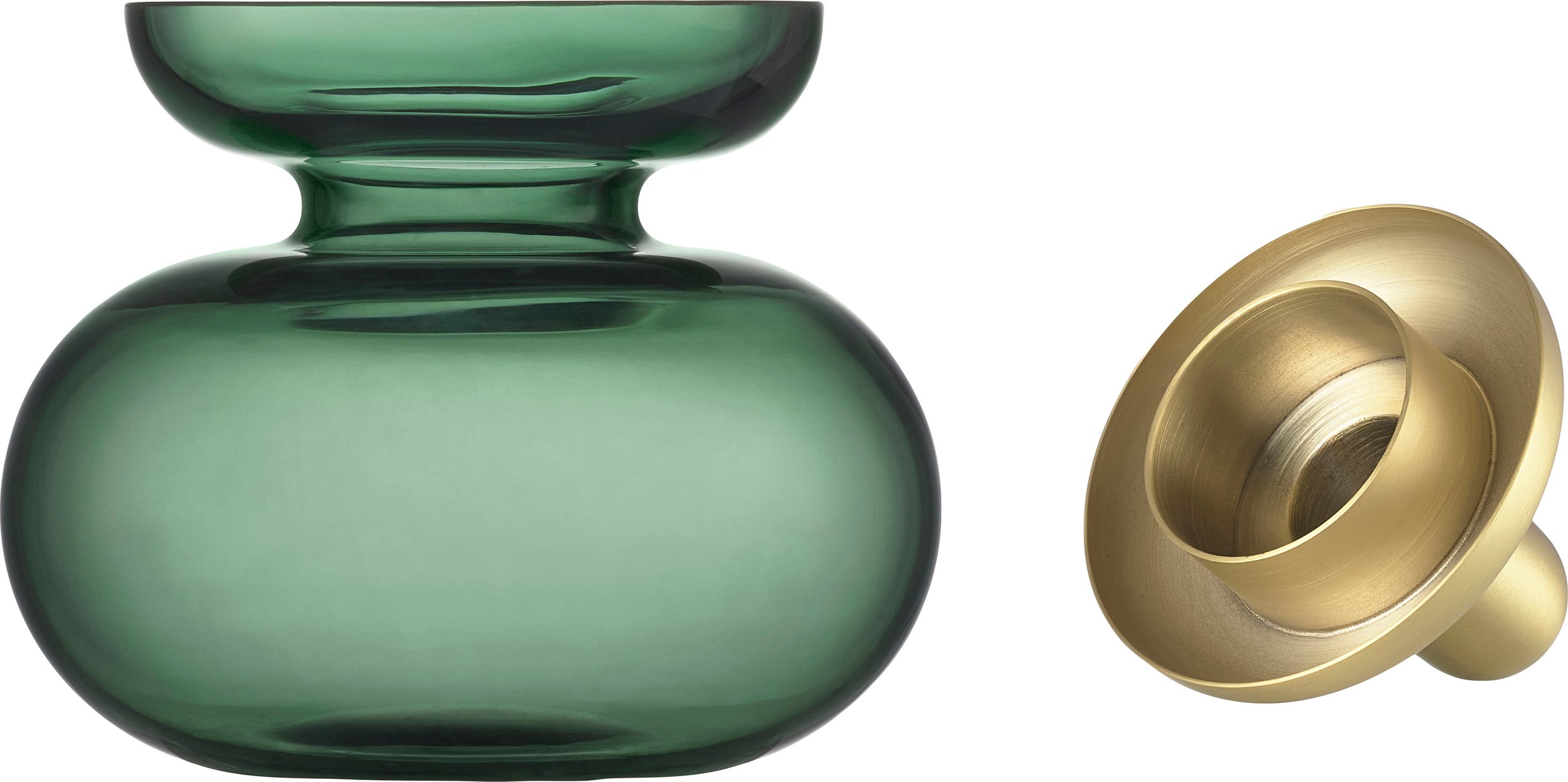 Wazon lub świecznik Inu 10 cm przydymiona zieleń