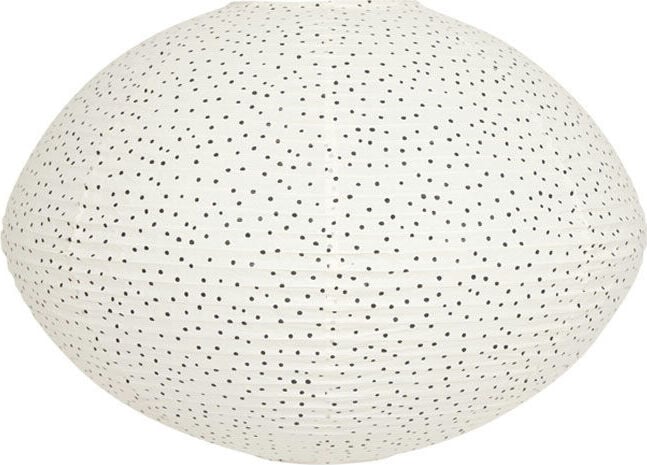 Abażur Moyo w kropki 44 cm biały papierowy