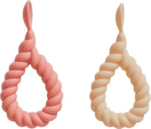 Łyżeczki dziecięce Mellow beżowa i czerwona 2 szt.