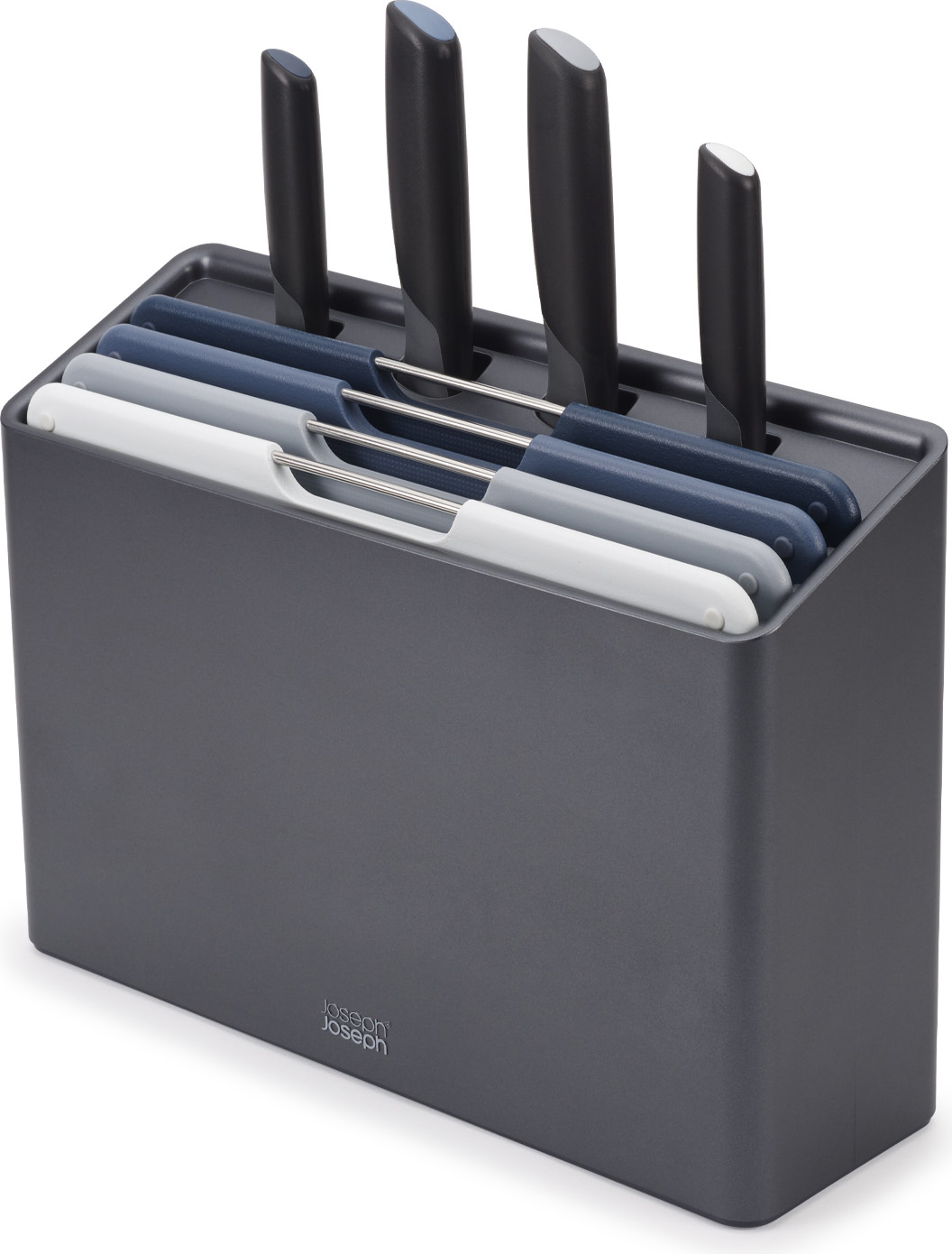 Deski do krojenia z nożami Folio Plus niebieskie 9 el.