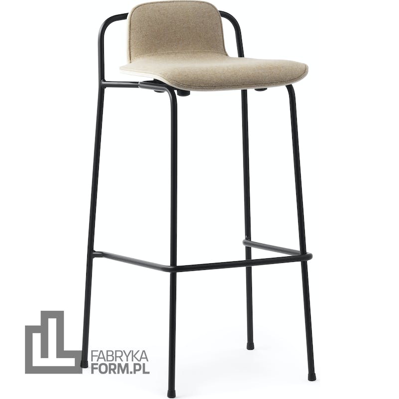 Stołek barowy Studio 75 cm z tapicerowanym przodem siedziska