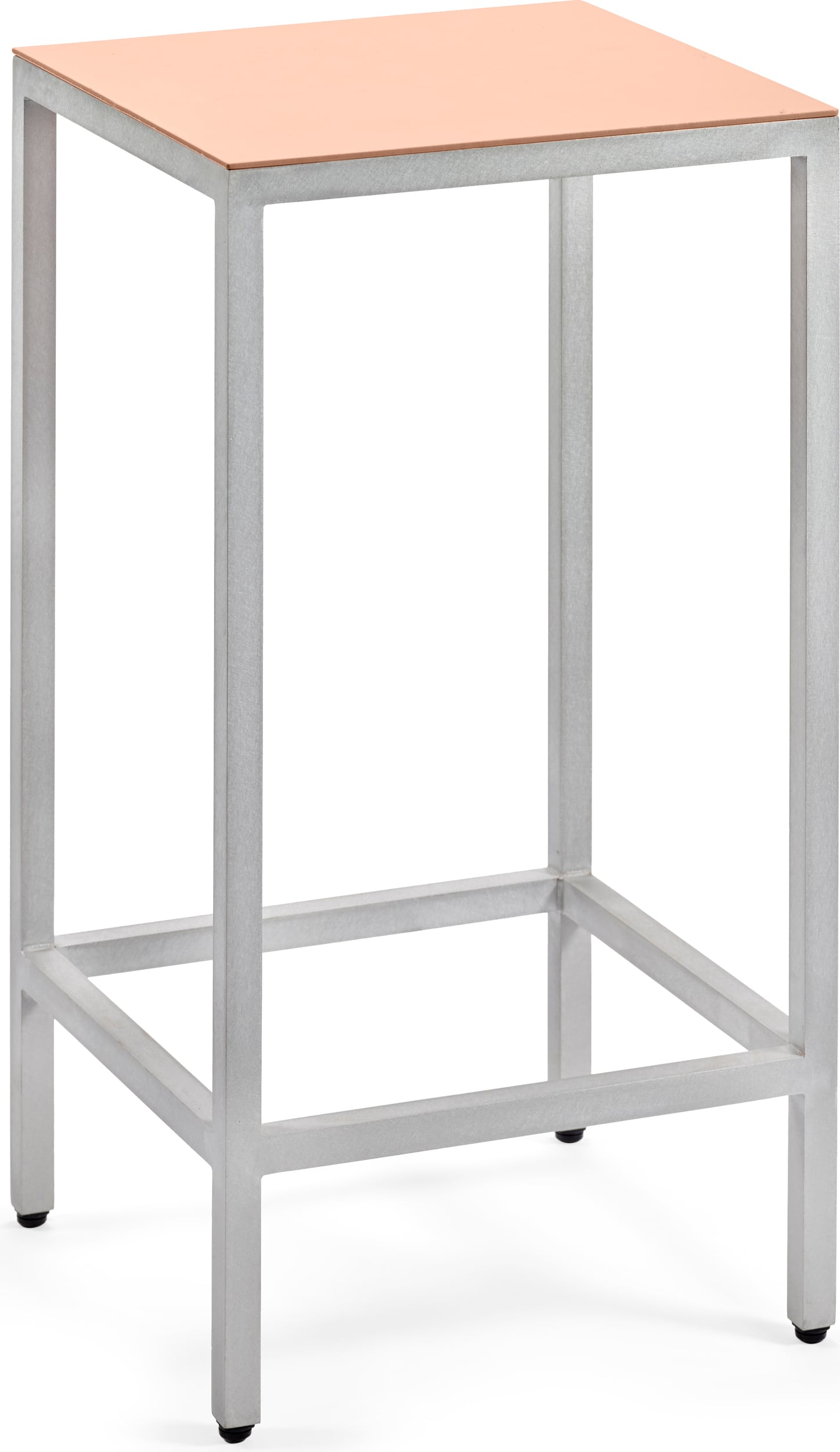 Stołek barowy Alu 65 cm różowy