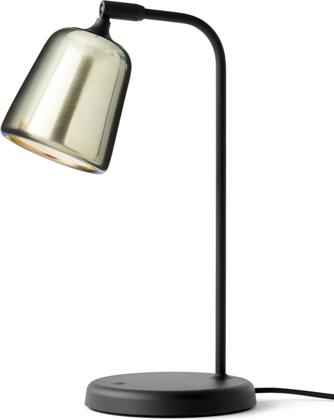 Lampa stołowa Material 45 cm żółta stalowa