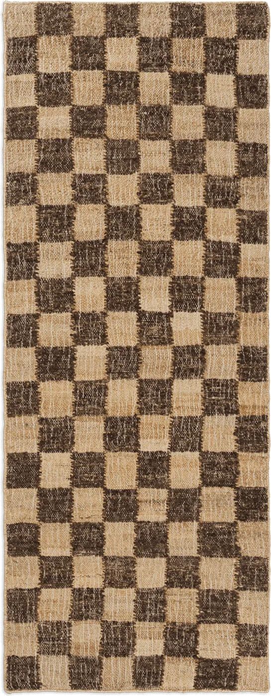 Dywan Check 70 x 180 cm brązowy