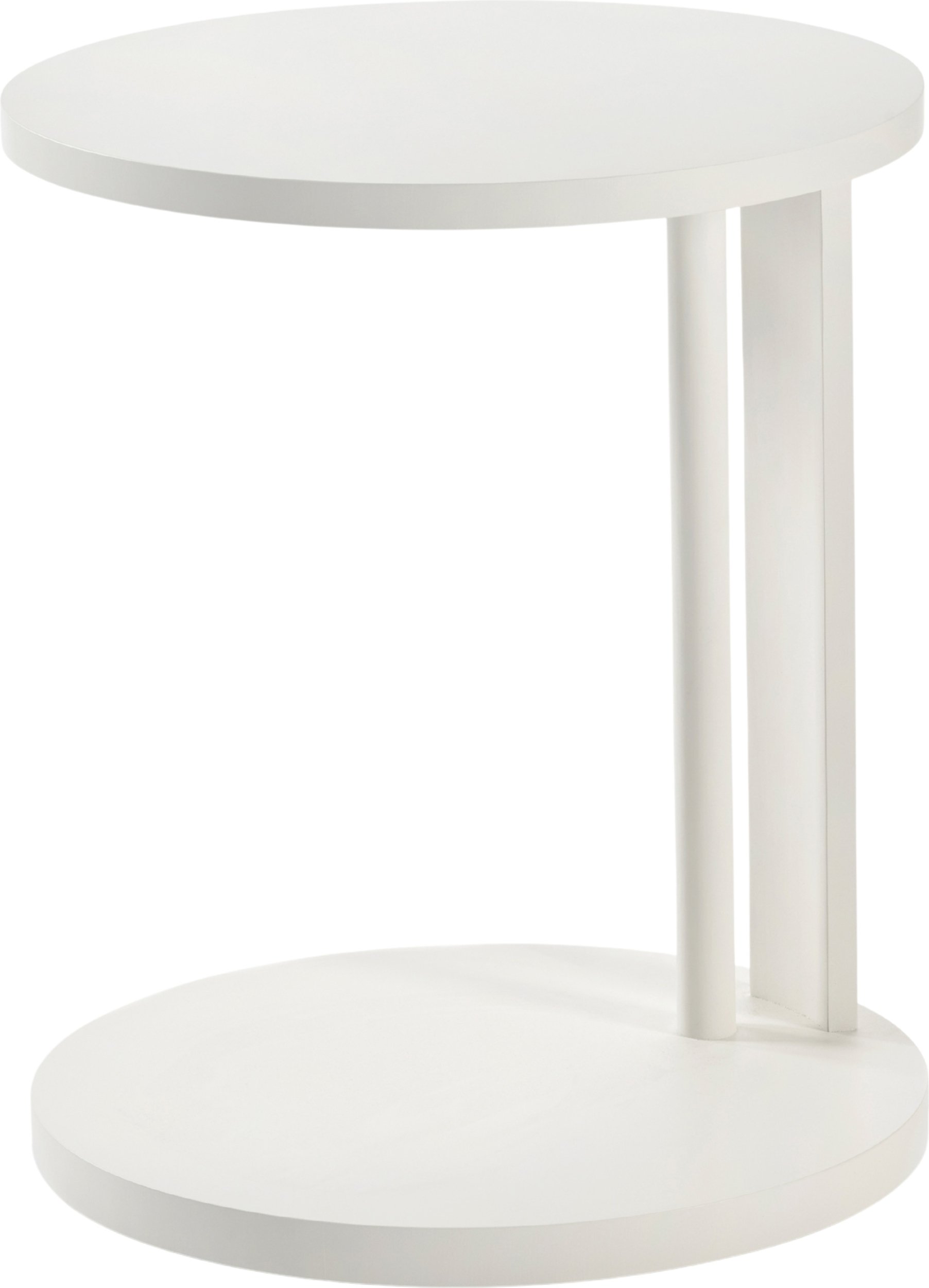 Stolik boczny Aura 62 cm biały drewno bukowe