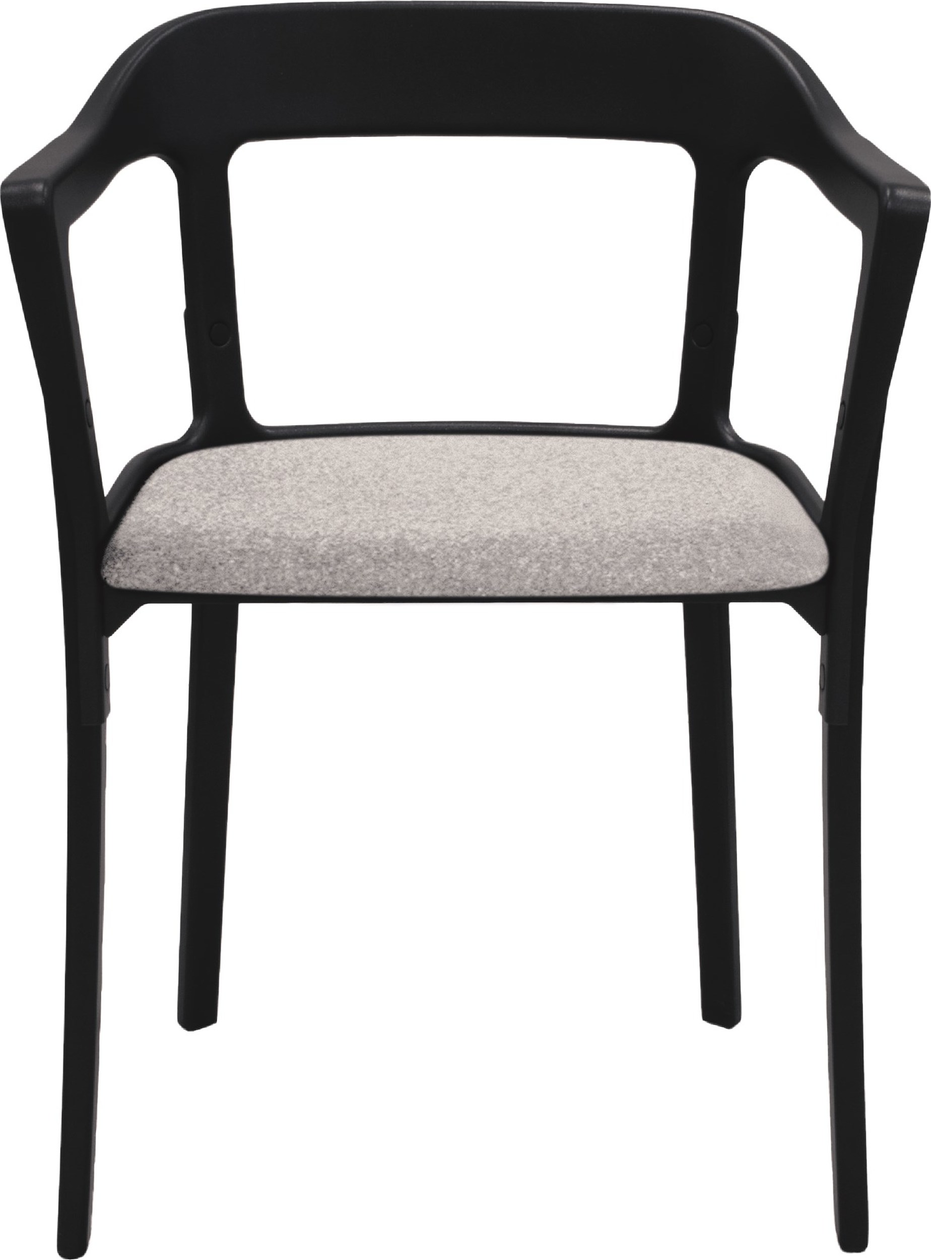 Krzesło Steelwood tapicerowane czarno-szare