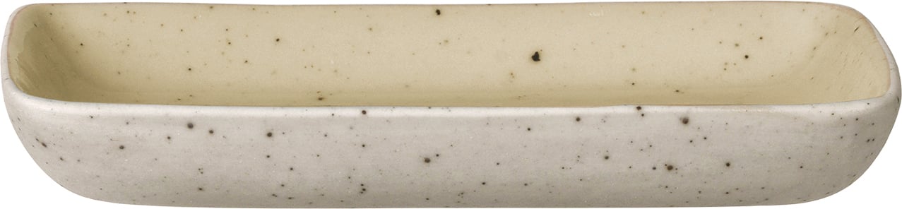 Talerzyk na przekąski Sablo prostokątny 6 x 9 cm piaskowy