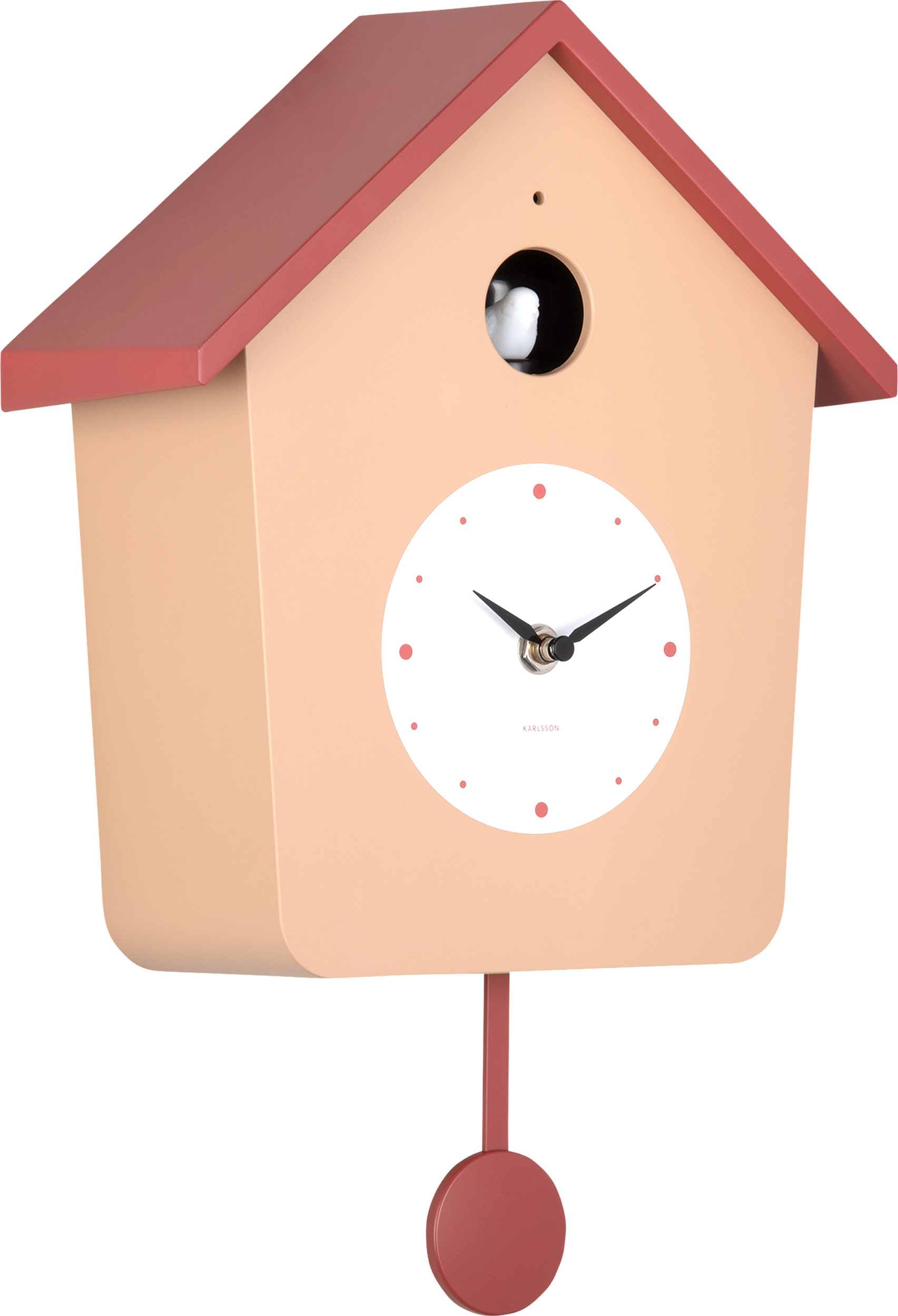 Zegar ścienny z kukułką Cuckoo Light jasnopomarańczowy