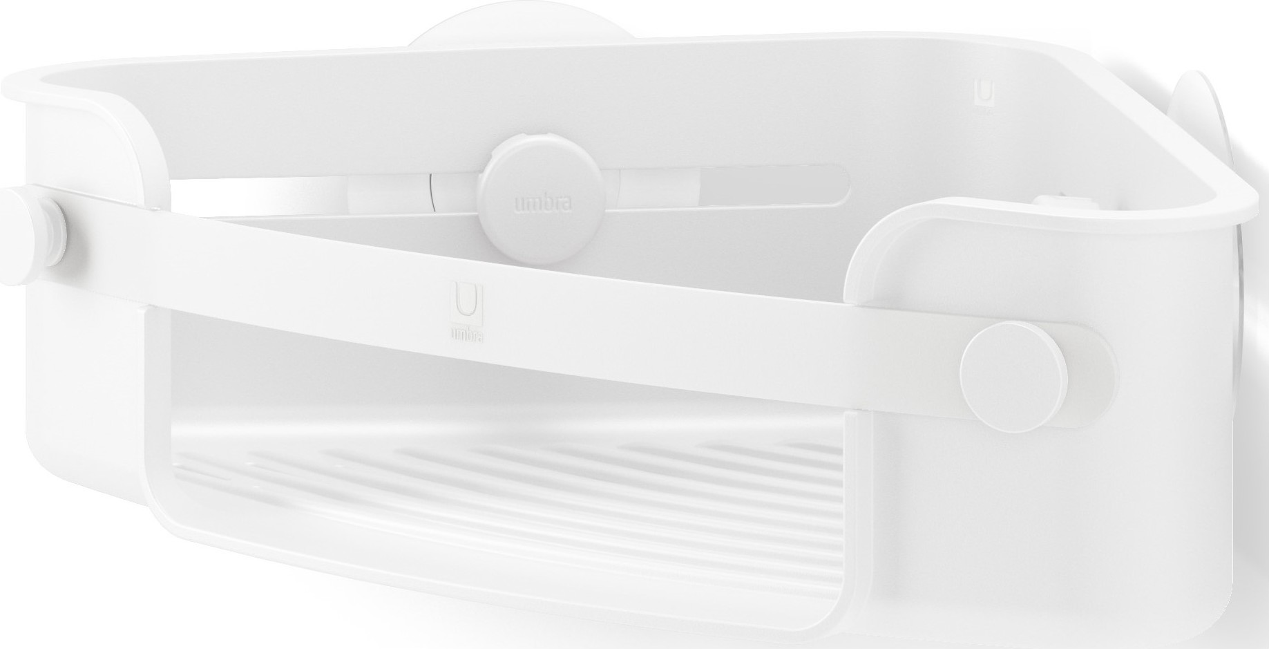 Półka prysznicowa narożna Flex Adhesive biała