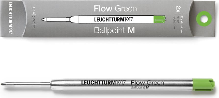 Wkłady do długopisów kulkowych Drehgriffel Nr. 1 Flow M zielone 2 szt.