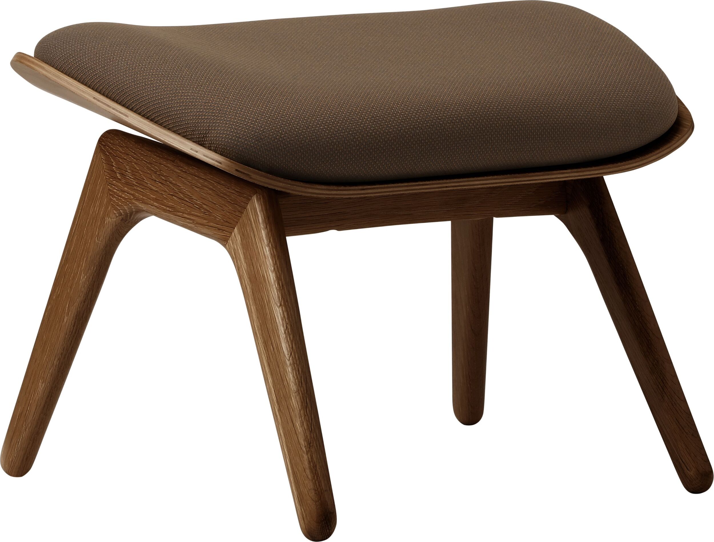 Podnóżek The Reader ciemnobrązowy na ciemnych dębowych nogach