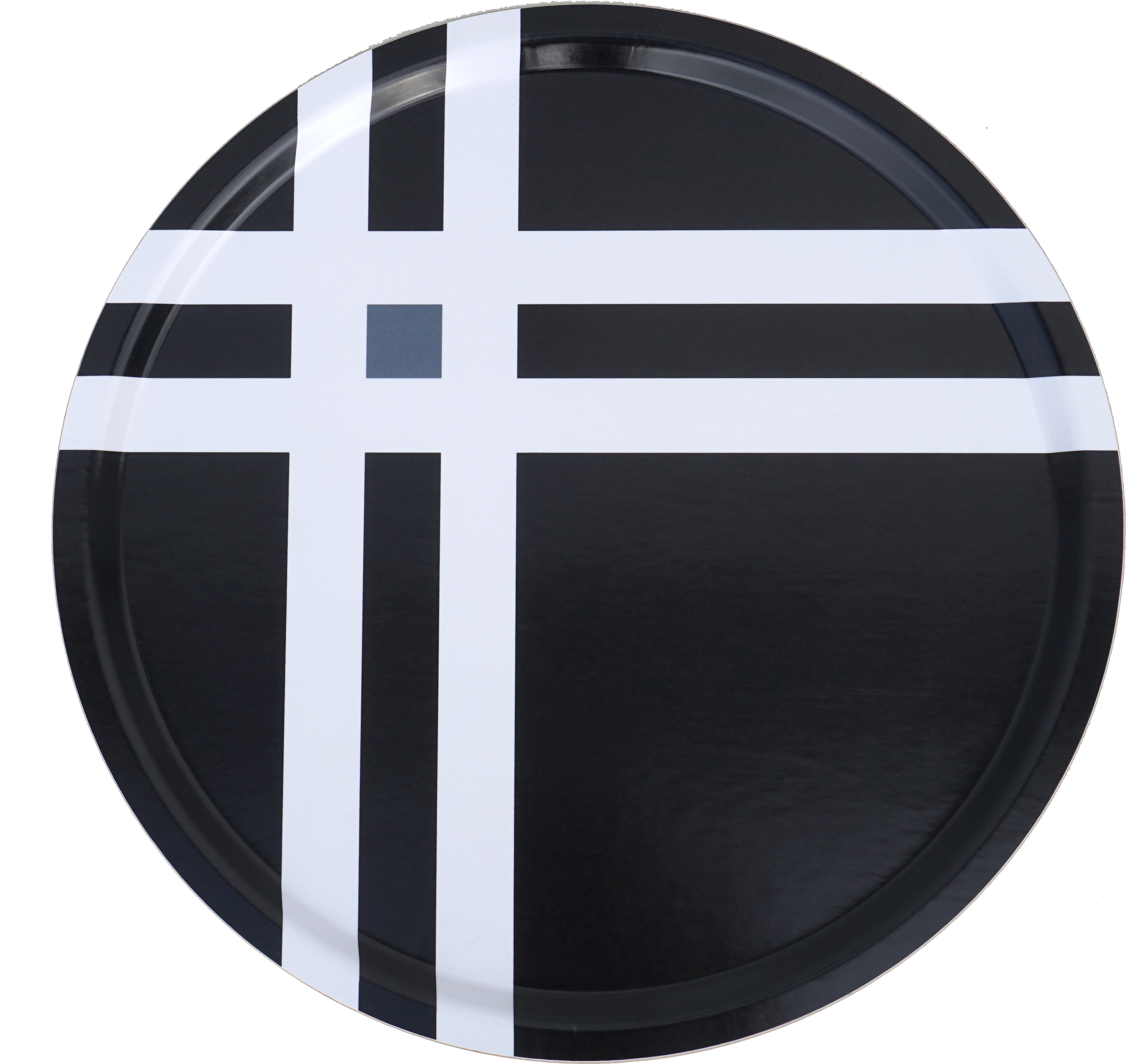 Taca do serwowania Cross Thick 31 cm czarna