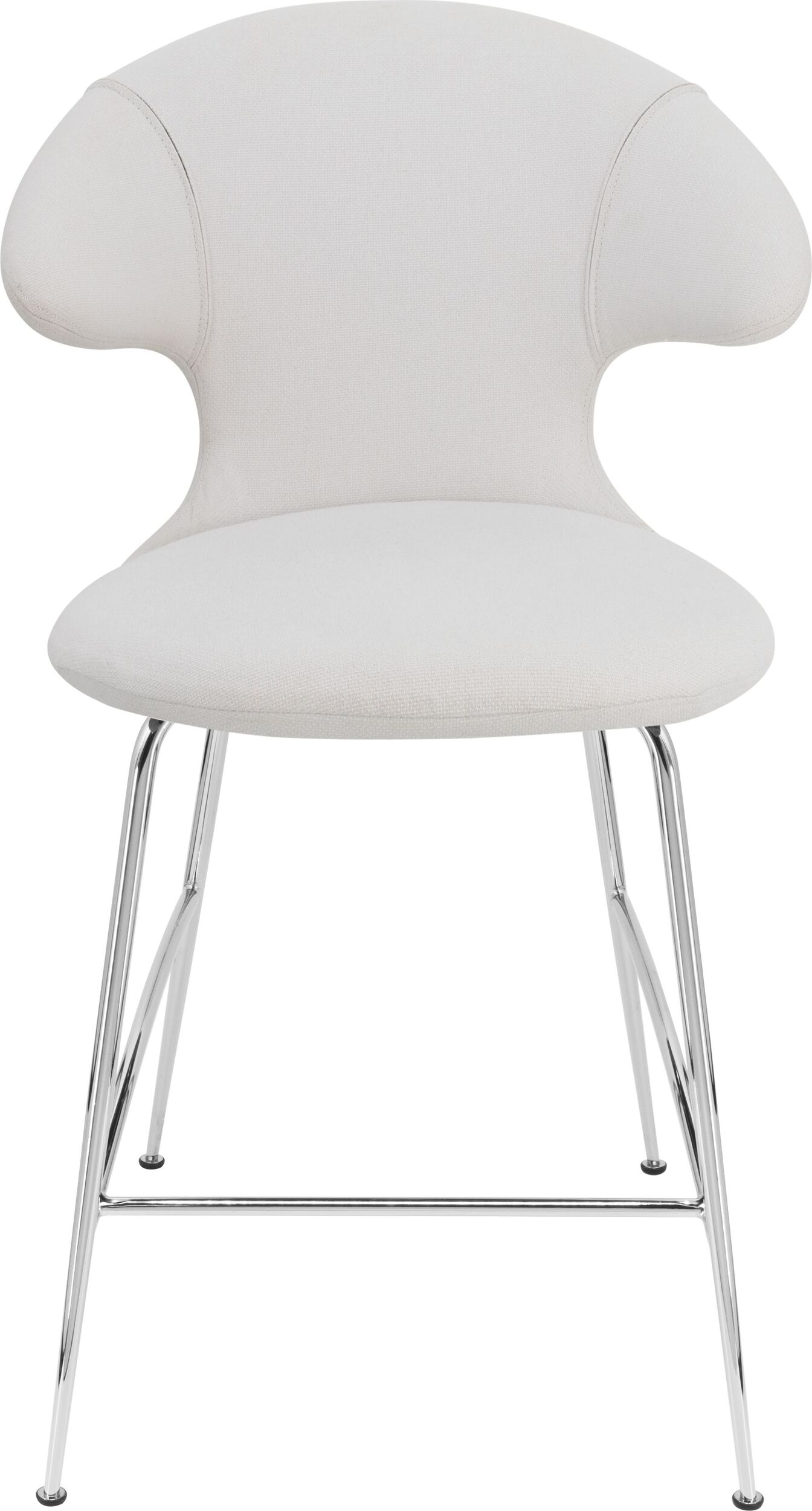 Krzesło Time Flies 102 cm jasnoszare na chromowanych nogach