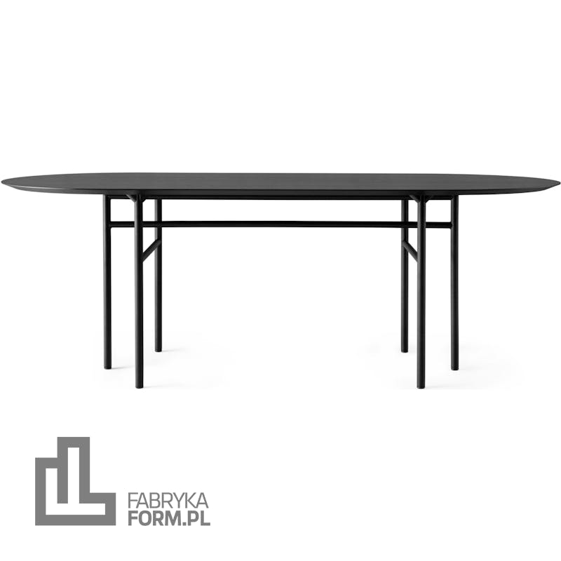 Stół Snaregade owalny czarny z fornirowanym blatem