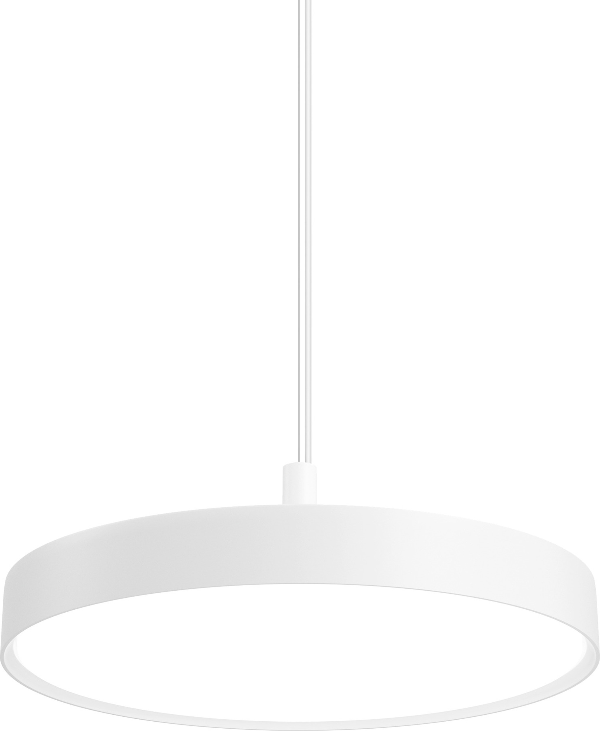 Lampa wisząca Slim Round Suspended 3000K 44 cm biała z dyfuzorem opal sterowanie oświetleniem Dali
